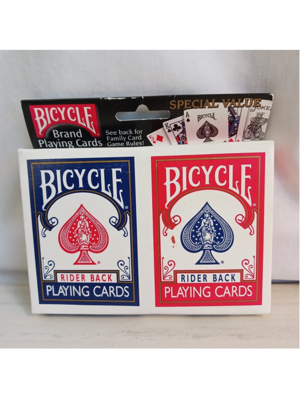 Bicycle Standard Face Playing Cards 2 Decks Blue Red